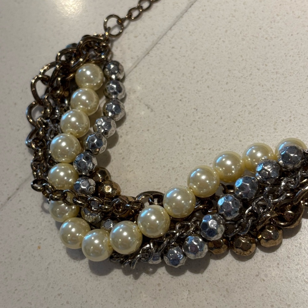 Chunky Multi 6 Strand Chain Bracelet - Picture 4 of 7